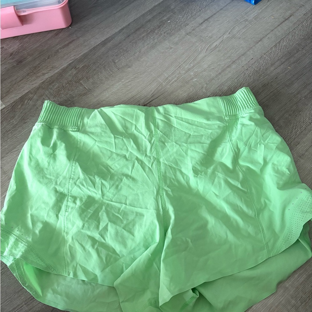 Lululemon Athletica Light Green Athletic Shorts